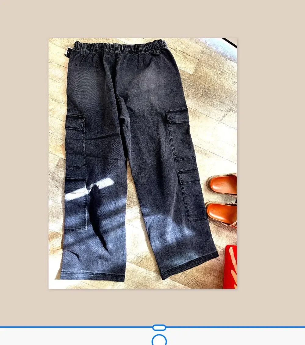NWT Madden NYC High Rise Skater Jean Cargo Relaxed Fit Women's XL Dark Wash - Picture 2 of 9